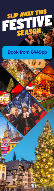 Slip away this festive season. Book from £499pp
